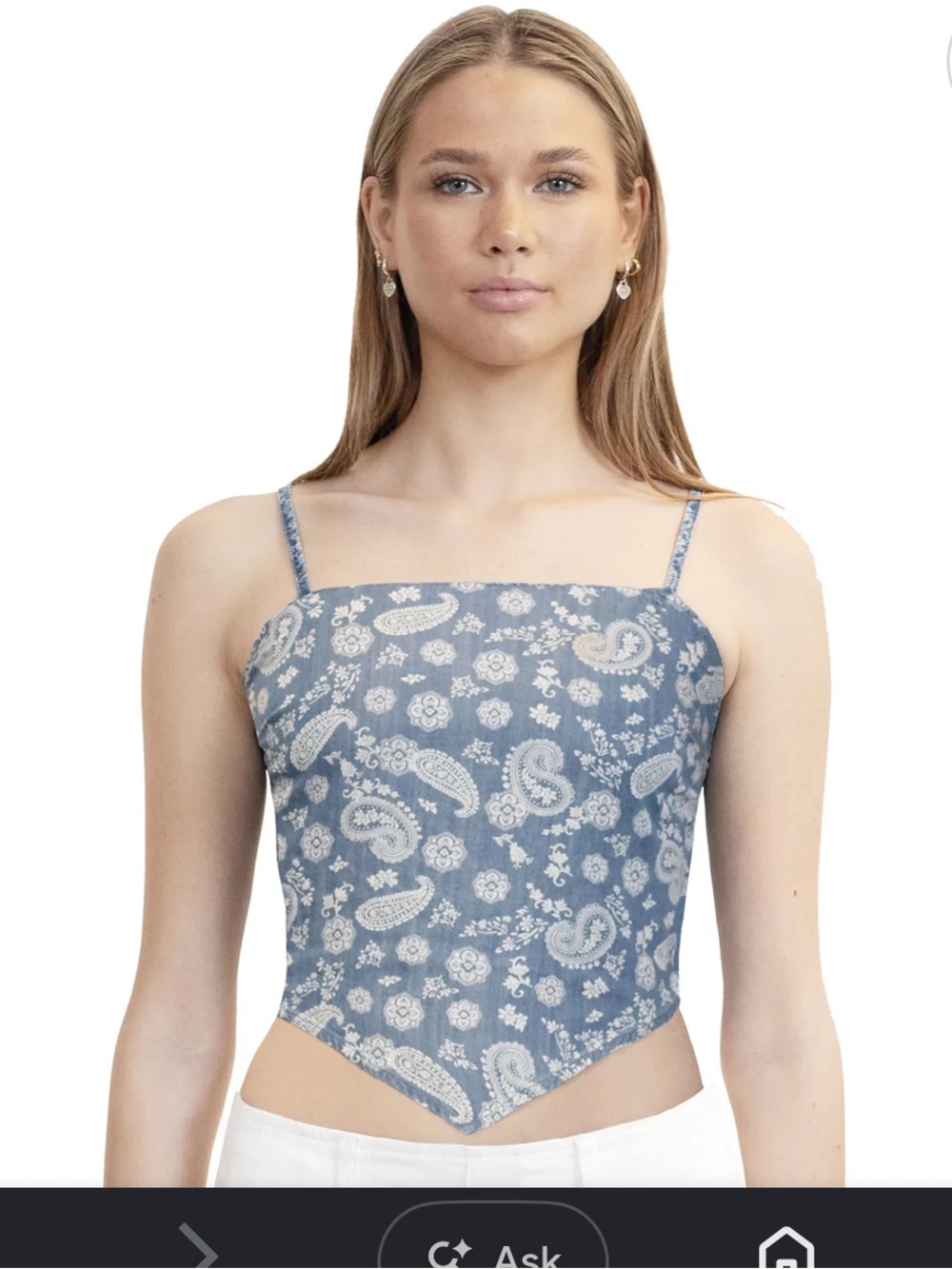 Juniors' madden girl Smock Tie-Back Scarf Hem Top